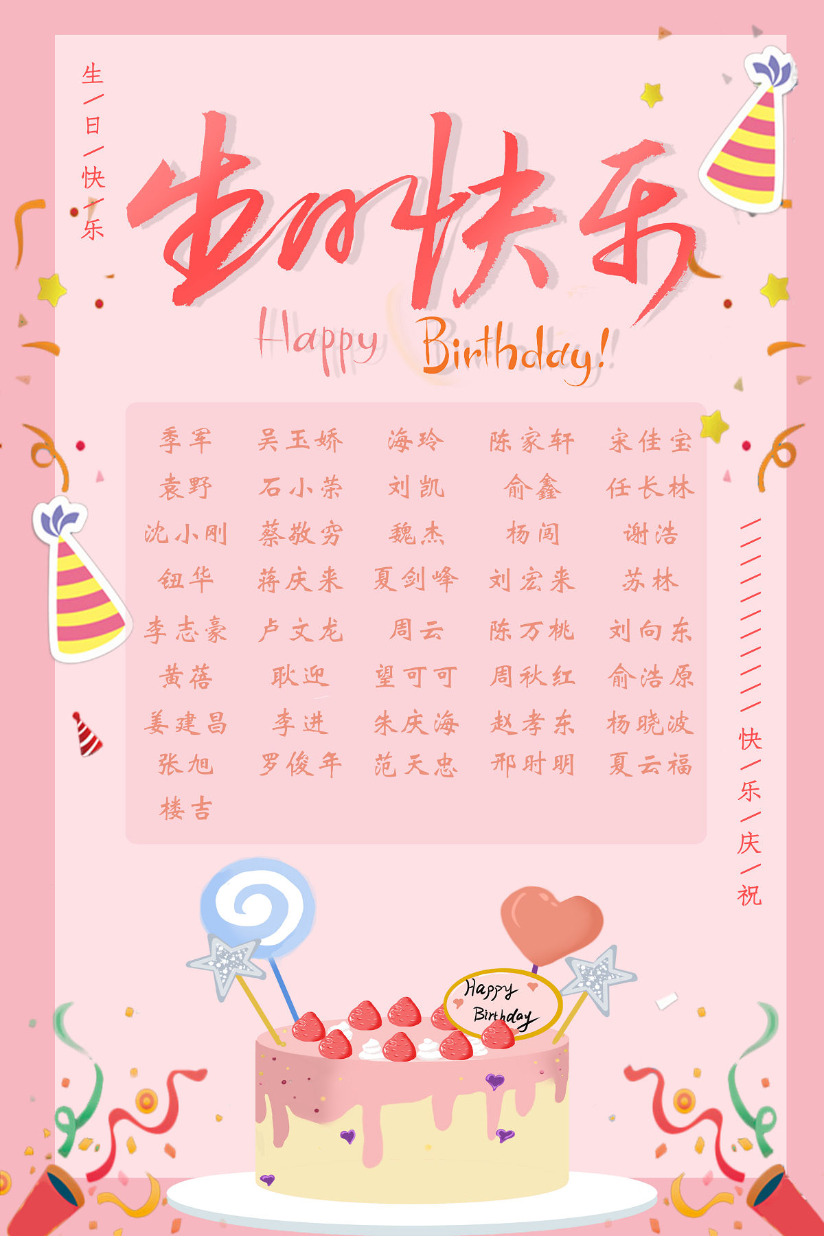 【生日祝?！抗ё?月生日的員工生日快樂！