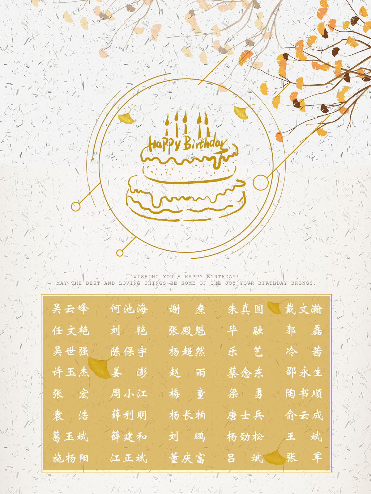 【生日祝?！抗ё?月生日的員工生日快樂！